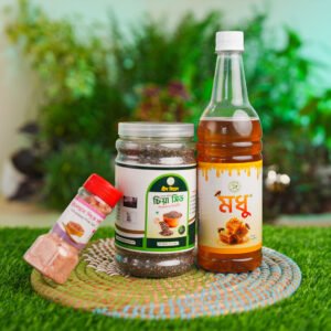 সরিষা ফুলের মধু ১ কেজি,চিয়া সিট হাফ কেজি,হিমালয়ান পিং'সল ১০০ গ্রাম